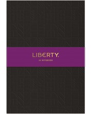 Σημειωματάριο Liberty Tudor - A5, μαύρο, ανάγλυφο -1