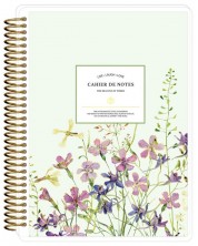 Тефтер Victoria's Journals Florals - Ανοιχτό πράσινο, με σπιράλ, με γραμμές, 80 φύλλα, А5