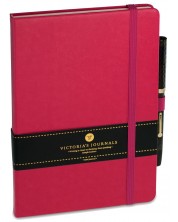 Σημειωματάριο Victoria's Journals A5 με σκληρό εξώφυλλο, κόκκινο