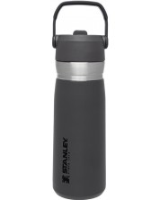 Θερμικό μπουκάλι νερού Stanley IceFlow - Go Flip Straw, Charcoal, 0.65 l	