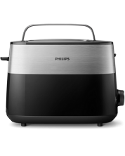 Τοστιέρα  Philips - Daily Collection HD2516/90, 830W, με 8 επίπεδα θερμοκρασίας, μαύρη   -1