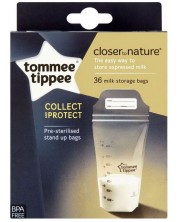 Σετ σακουλάκια μητρικού γάλακτος Tommee Tippee - Closer to Nature, 350 ml, 36 τεμάχια -1