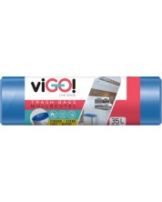 Σακούλες απορριμμάτων viGO! - Standard, 35 l, 36 τεμάχια, μπλε