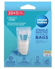 Σακούλες αποθήκευσης μητρικού γάλακτος Canpol, 20 τεμάχια -1