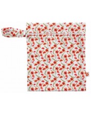 Τσάντα για βρεγμένα ρούχα Xkko - Red Poppies, 25 x 30 cm
