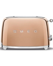 Τοστιέρα Smeg - TSF01RGEU 50's Style, 950W, 6 επίπεδα ,ροζ/χρυσό -1