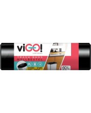 Σακούλες απορριμμάτων viGO! - Standard, 60 l, 50 τεμάχια, μαύρο -1