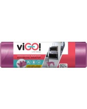 Σακούλες σκουπιδιών με κορδόνια viGO! - Standard, с аромат, 60 l, 18 τεμάχια, ποικιλία -1