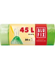 Σακούλες σκουπιδιών με κορδόνια  ALUFIX - 45 l, 20 τεμάχια, πράσινο -1