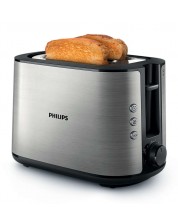 Τοστιέρα Philips - Viva Collection HD2650, 950W,με 8 επίπεδα θερμοκρασίας,ασημί -1