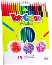 Έγχρωμα μολύβια Toy Color - μακρύ, 24 χρωμάτων