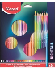 Χρωματιστά μολύβια Maped Nightfall - 24 χρώματα -1
