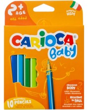 Σετ χρωματιστά μολύβια Carioca Baby - 10 χρώματα -1