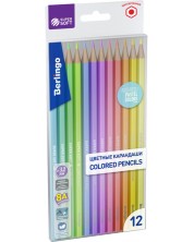 Έγχρωμα μολύβια Berlingo SuperSoft - 12 παστέλ χρώματα