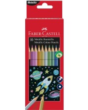 Χρωματιστά μολύβια Faber-Castell - 10 μεταλλικά χρώματα