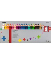 Χρωματιστά μολύβια με ξύστρα Lamy 3plus, 18 τεμαχίων