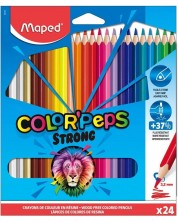 Χρωματιστά μολύβια Maped Color Peps - Strong, 24 χρώματα -1