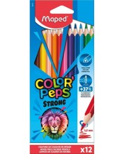 Χρωματιστά μολύβια Maped Color Peps - Strong, 12 χρώματα -1