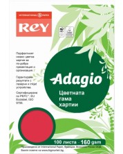 Έγχρωμο φωτοτυπικό  χαρτόνι Rey Adagio - Red, A4, 160 g/m2, 100 φύλλα