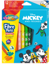 Χρωματιστοί μαρκαδόροι Colorino Disney - Mickey and Friends, 12 χρώματα