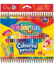Χρωματιστά μολύβια διπλού άκρου Colorino Kids - 24 τεμάχια -1
