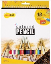 Χρωματιστά μολύβια Colokit -48 χρώματα, ξύστρα