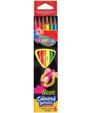 Χρωματιστά μολύβια Colorino Kids - 6 χρώματα, νέον -1