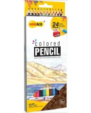 Χρωματιστά μολύβια Colokit - 24 χρώματα, ξύστρα -1