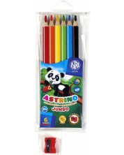 Χρωματιστά μολύβια Astra - 6 χρώματα + ξύστρα δώρο -1
