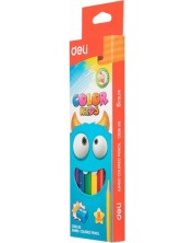 Χρωματιστά μολύβια Deli Color Kids - EC00660, 6 χρώματα