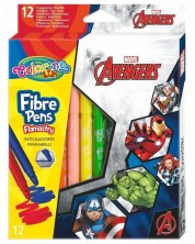 Χρωματιστοί μαρκαδόροι Colorino - Marvel Avengers,12 χρώματα