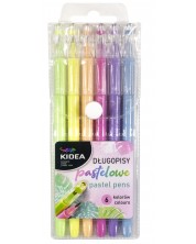 Χρωματιστά στυλό Kidea - 6 χρώματα, παστέλ -1