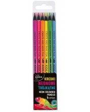 Χρωματιστά μολύβια σε χρώματα νέον Kidea -6 χρώματα