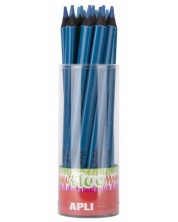 Έγχρωμο μολύβι Apli - Jumbo Neon, μπλε -1
