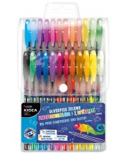 Χρωματιστά στυλό τζελ Kidea - 24 χρώματα