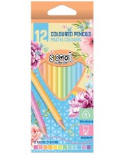 Χρωματιστά μολύβια S. Cool - 12 παστέλ χρώματα -1