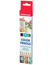 Χρωματιστά μολύβια  Erich Krause - Εξάγωνα, 6 χρώματα