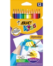 Έγχρωμα  μολύβια BIC Kids - ακουαρέλα, 12 χρωμάτων