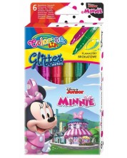 Μαρκαδόροι  Colorino Disney - Junior Minnie Glitter, 6 χρώματα -1