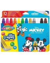 Έγχρωμες κηρομπογιές Colorino Disney - Mickey and Friends Silky, 12 χρώματα -1