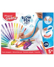 Δημιουργικό σετ Maped Creativ - Blow Pen Art, 31 τεμάχια