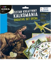 Δημιουργικό σετ με αυτοκόλλητα  Kidea - Δεινόσαυροι