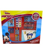 Δημιουργικό σετ  IMC Toys - Mickey Mouse, σε χαρτοφύλακα, 35 τεμάχια