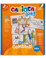 Δημιουργικό σετ Carioca Baby -Παζλ χρωματισμού, 8 μαρκαδόροι