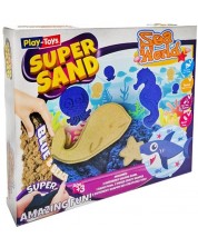 Δημιουργικό σετ κινητικής άμμου PlayToys - Sea Animals