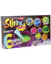 Δημιουργικό σετ Play-Toys - Προετοιμασία slime, 6 χρώματα -1