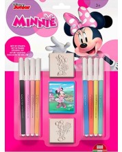 Δημιουργικό σετ   Multiprint - Minnie, 2 σφραγίδες και 8 μαρκαδόροι