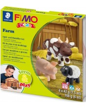 Σετ πηλού Staedtler Fimo Kids - Farm, 4 x 42 g