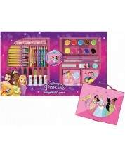 Δημιουργικό σετ  IMC Toys - Disney Princess, σε χαρτοφύλακα, 52 τεμάχια -1