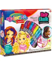 Δημιουργικό σετ  Colorino Creative - Κραγιόνια και χάντρες μαλλιών -1